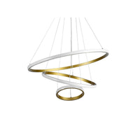 Pendente Led Taschibra Montreal 45w 3000k Ouro Fosco
