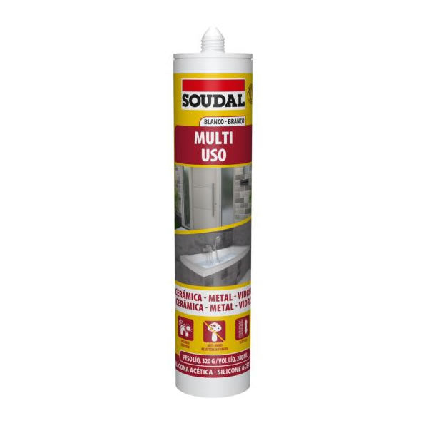Silicone Multiuso Acético Branco Soudal 280ml