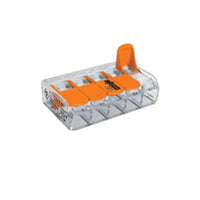 Conector De Emenda Wago 5 Polos Com 4 Peças