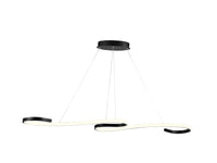 Pendente Led Taschibra Milao 30w 3000k Preto 50cm