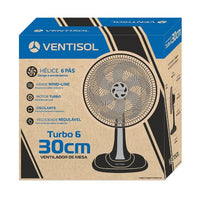 Ventilador De Mesa Ventisol Turbo 6 Pás 30cm 220v Vermelho