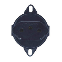 Tomada Tramontina 2 Polos 10A 250V Preta Para Caixa De Piso