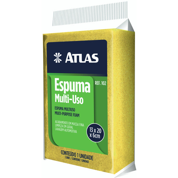 Bloco De Espuma Multiuso Retangular 13x20x6cm Atlas