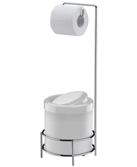 Suporte Para Papel Higiênico Com Lixeira 5L Future Branco