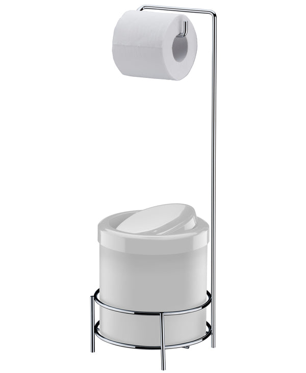 Suporte Para Papel Higiênico Com Lixeira 5L Future Branco