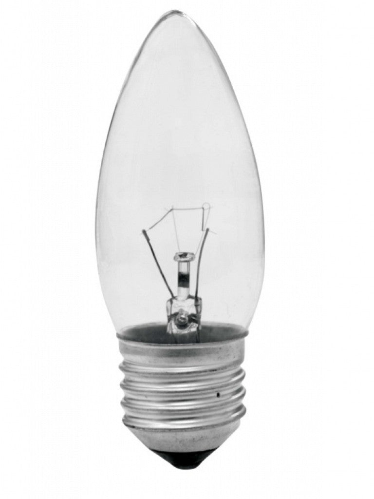 LAMPADA VELA LISA CLARA 25W X 220V E-27