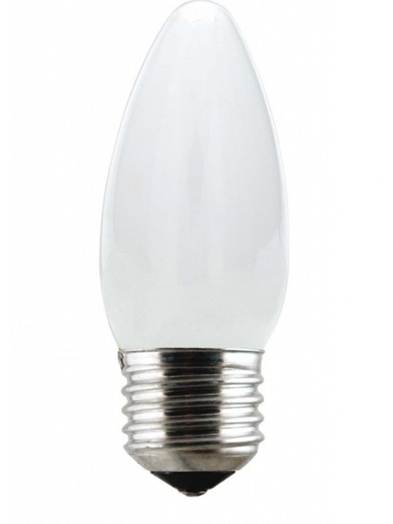 LAMPADA VELA LISA LEITOSA 25W X 127V E-27