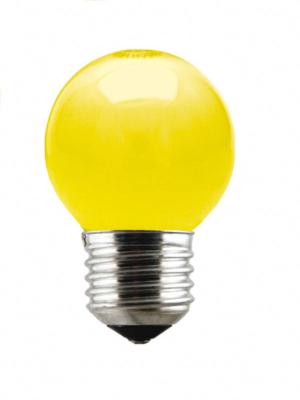Lâmpada Led Colorida Bola 15w Amarela E27 Brasilux