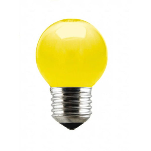 Lâmpada Led Colorida Bola 15w Amarela E27 Brasilux