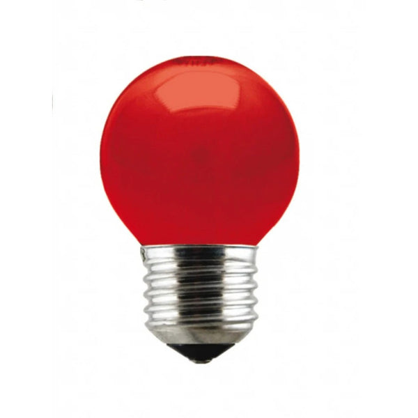 Lampada Led Bola 15w Vermelha E27 Brasilux