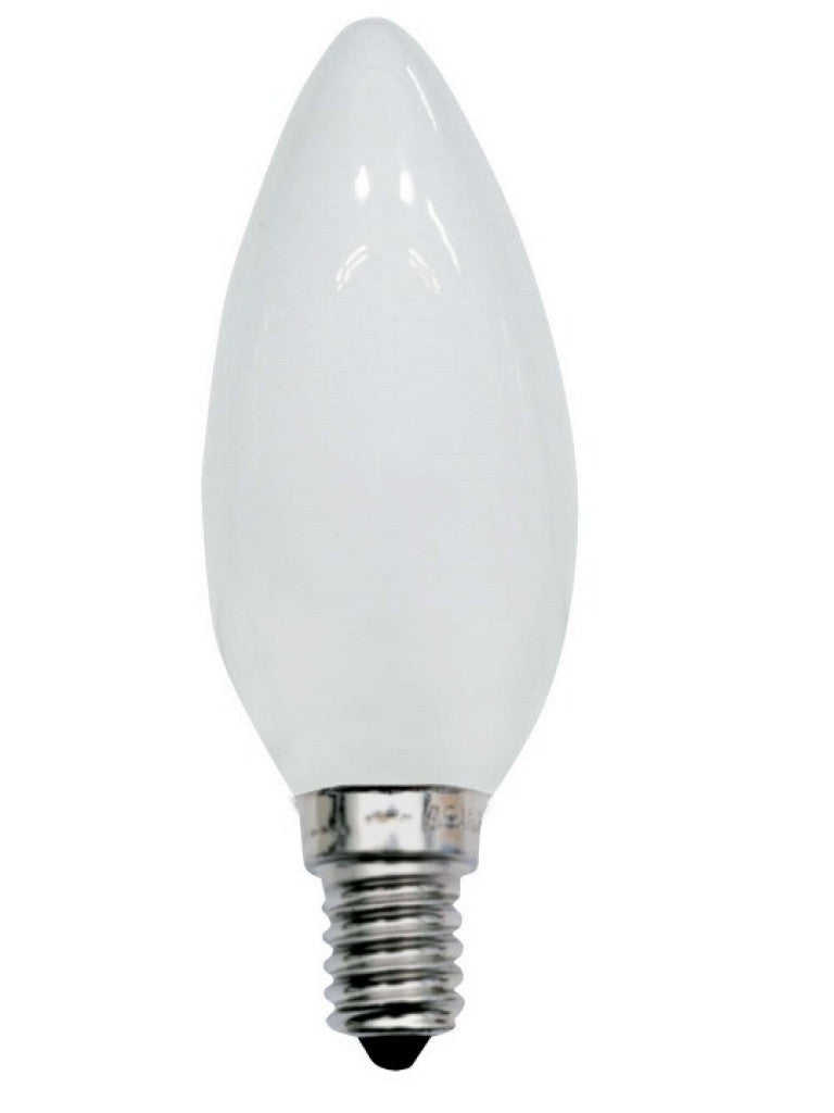 LAMPADA VELA LISA LEITOSA 40W X 127V E-14