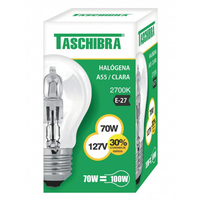 Lâmpada Halógena A55 70W 127V Taschibra