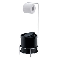 Suporte Para Papel Higiênico Com Lixeira 5L Future Preta