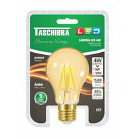 Lampada Led Filamento Vintage A60 Taschibra Autovolt Ambar 4w
