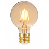 Lampada Led Filamento Vintage Globo G80 Taschibra 4w Brasilux