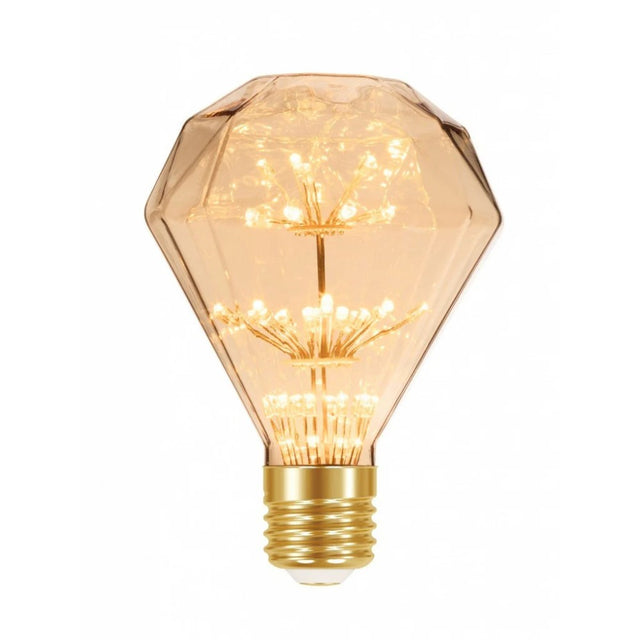 Lampada Led Fireworks Vintage D95 Ambar Brasilux
