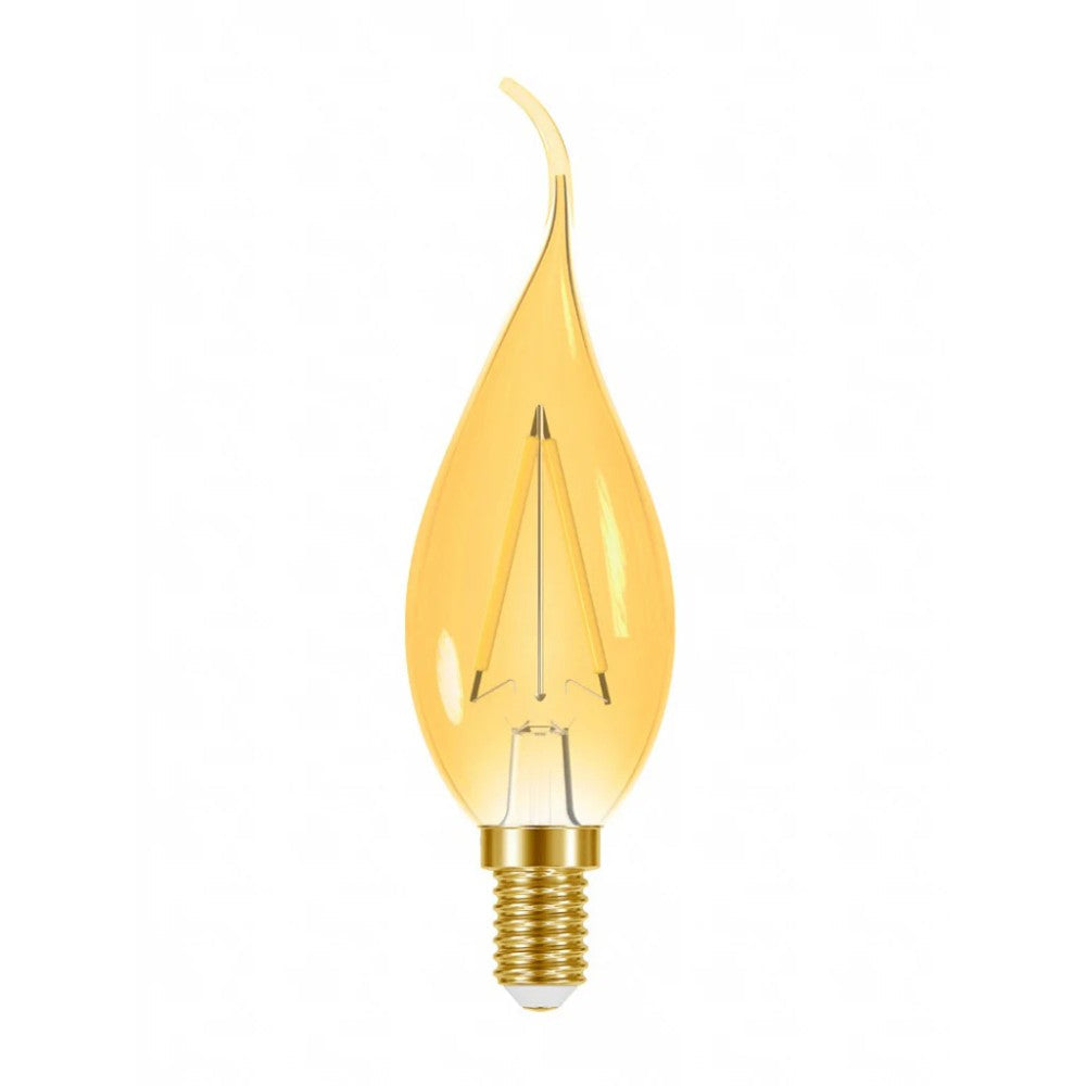 Lâmpada Filamento Vintage Vela Bico 127V B35 Ambar Taschibra