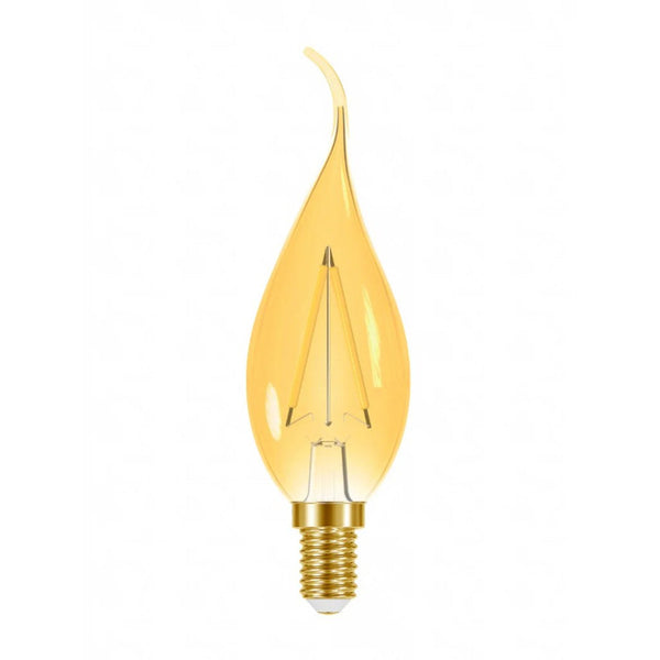 Lâmpada Filamento Vintage Vela Bico 127V B35 Ambar Taschibra