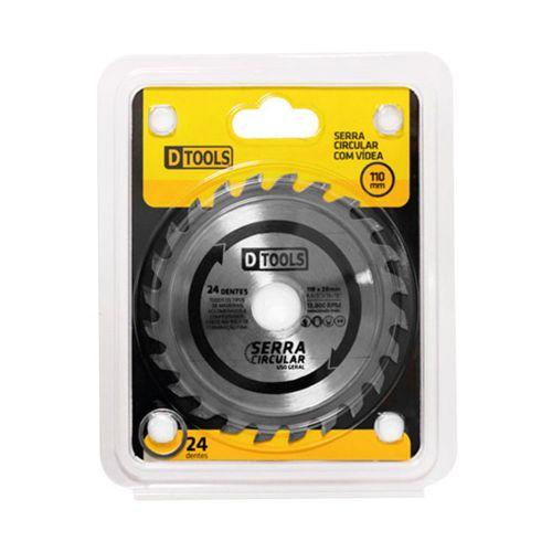 DISCO SERRA DTOOLS 4.3/8 - 24 DENTES VIDEA