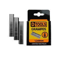 Grampo para Grampeador Nr8 Dtools Metal Prata 1000 Unidades