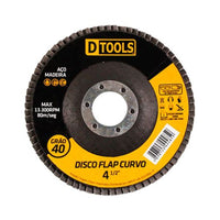 Disco Flap Curvo 4,5 Polegadas Grão 40 Dtools