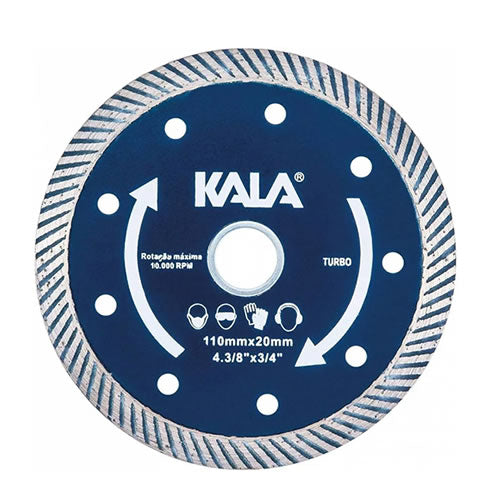 Disco Diamantado Turbo Kala 110x20mm Para Concreto Mármore Porcelana