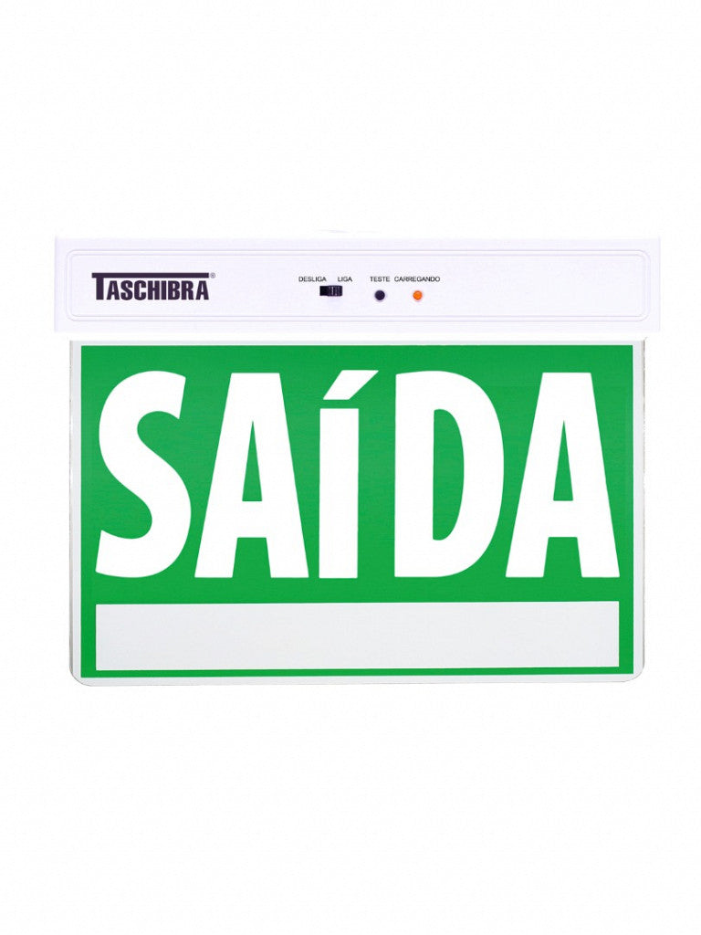 Placa de sinalização led face única 230x185mm Taschibra