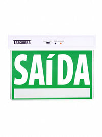 Placa de sinalização led face única 230x185mm Taschibra