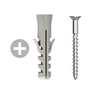Kit Parafuso Madeira 4.8x50mm Com Bucha 8mm Sforplast 25 Peças