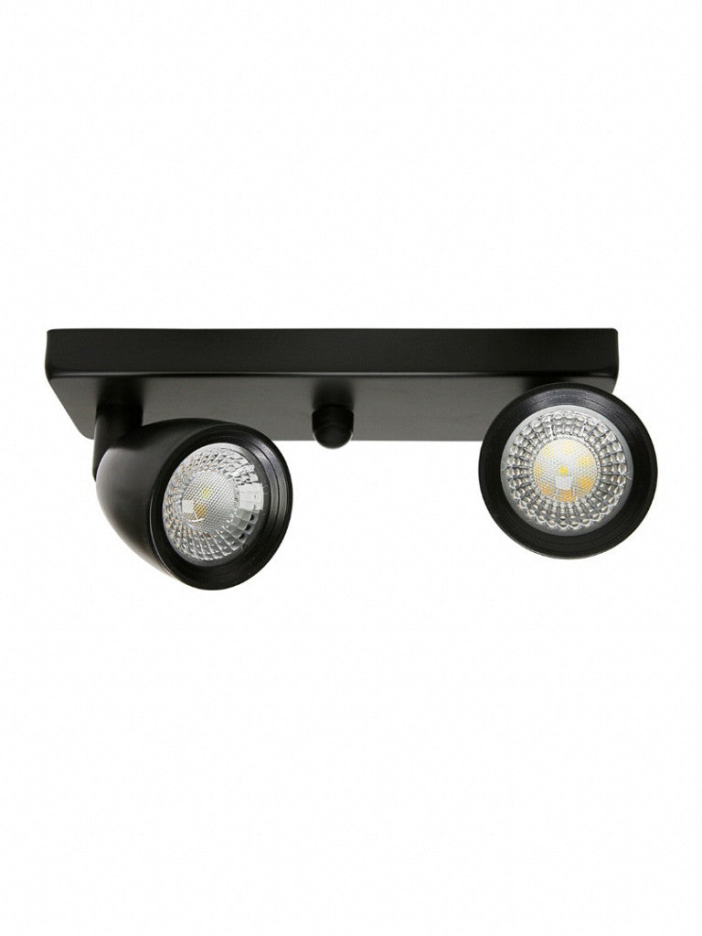 SPOT TASCHIBRA DIRECT BASE LINEAR LED MR16 2X4W 6500K PRETO