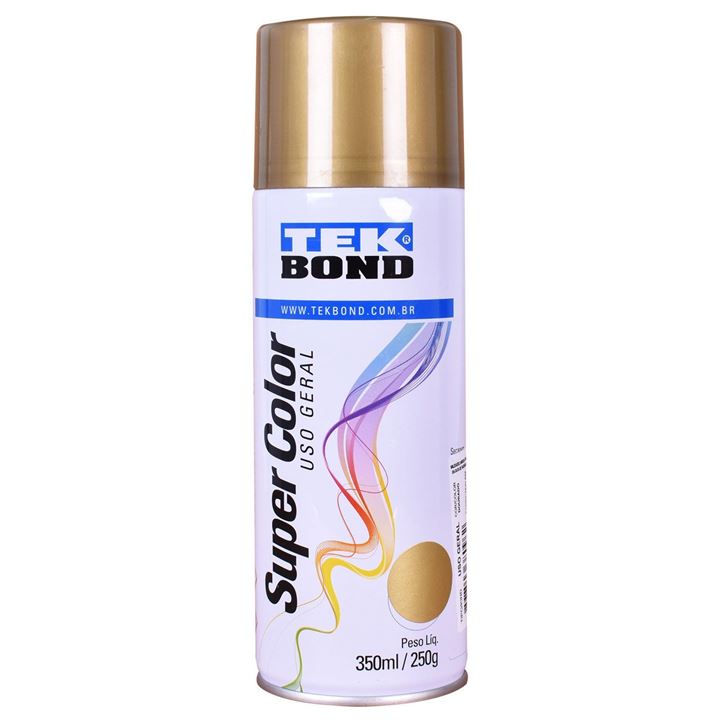 Tinta Spray Metálico Tekbond Dourado 350ml