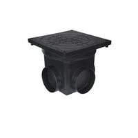 Caixa De Passagem Para Esgoto 240x240mm Em Pvc Preta