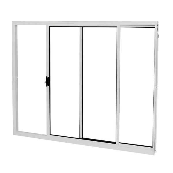 Vitrô Soft Alumínio Branco 2 Folhas 1 Fixa sem Grade 53mm 100x150