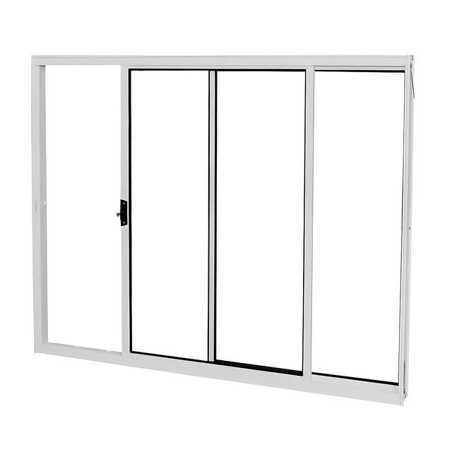 Vitrô Soft Alumínio Branco 2 Folhas 1 Fixa sem Grade 53mm 100x150