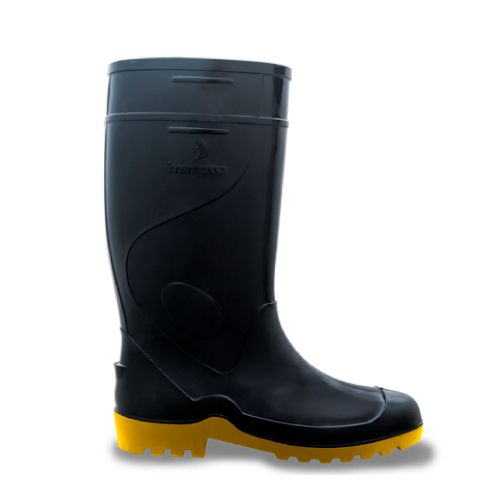 BOTA PVC PRETA/AMARELA  N 43