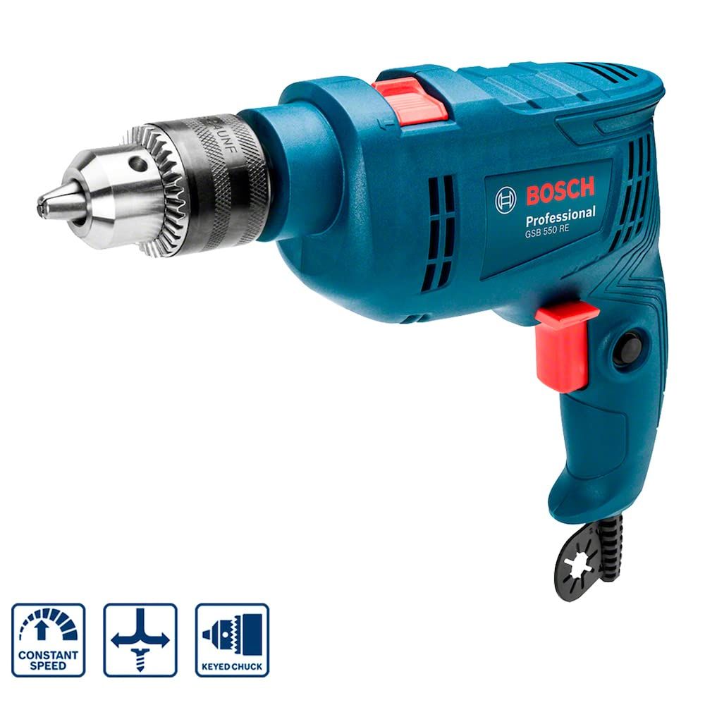 Furadeira de Impacto Bosch GSB 550 RE 550W 127V com 14 Acessórios