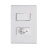 Tramontina Liz Conjunto 1 Interruptor Simples + 1 Tomada 2P+T 10A