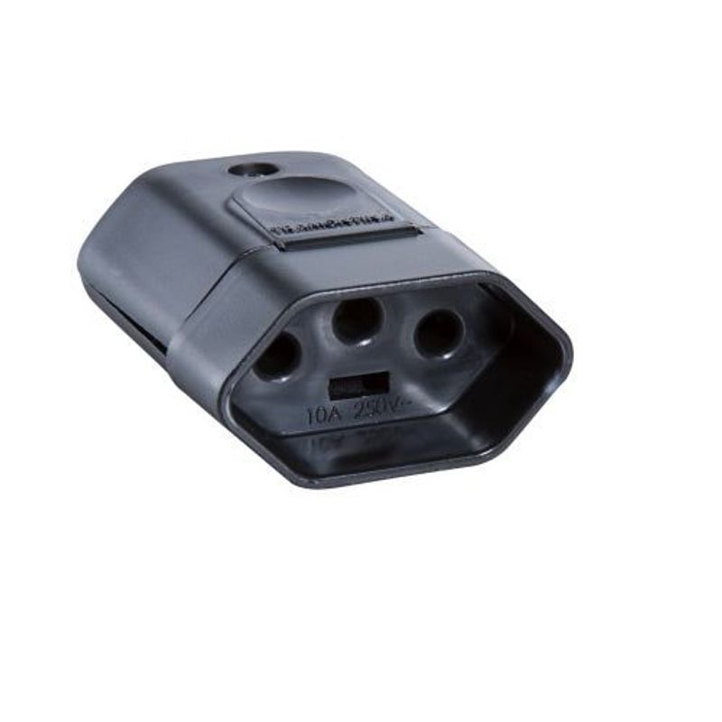 Plug Fêmea 2P+T 20A Preto Tramontina