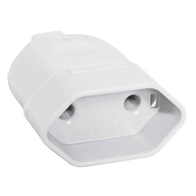 Plug Fêmea 2P 10A Branco Tramontina