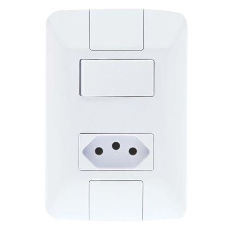 Tramontina Aria Conjunto 1 Interruptor Simples e 1 Tomada 2P+T 20A
