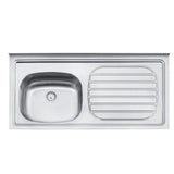 Pia de Inox Standard 120x55cm com Cuba Esquerda Tramontina