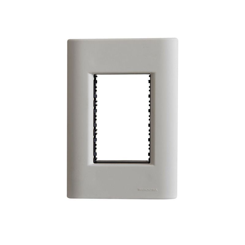 Placa Tramontina Giz 4x2 com 3 Posições Juntas Fendi