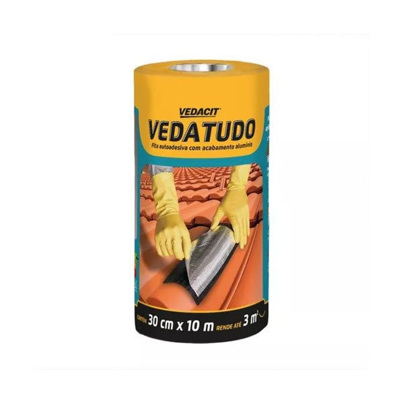 FITA ASFALTICA VEDATUDO  30CM ROLO C/10ML VEDACIT