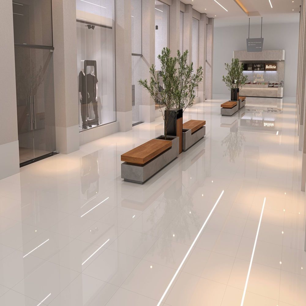 Porcelanato Elizabeth Bianco Master Polido 60x60cm 1,80m²