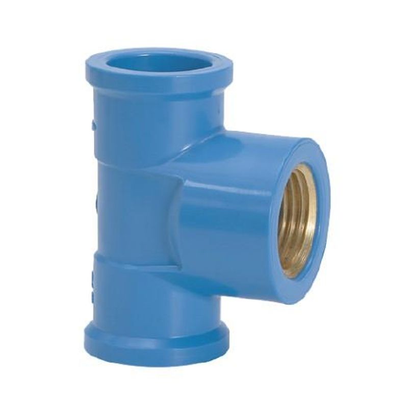Tê com Bucha de Latão CL15 25 x 3/4