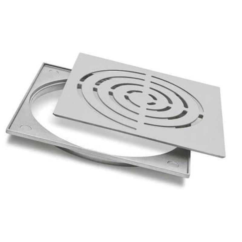 Grelha de Alumínio Riobras Cinza 10x10cm