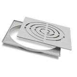 Grelha de Alumínio Riobras Cinza 10x10cm