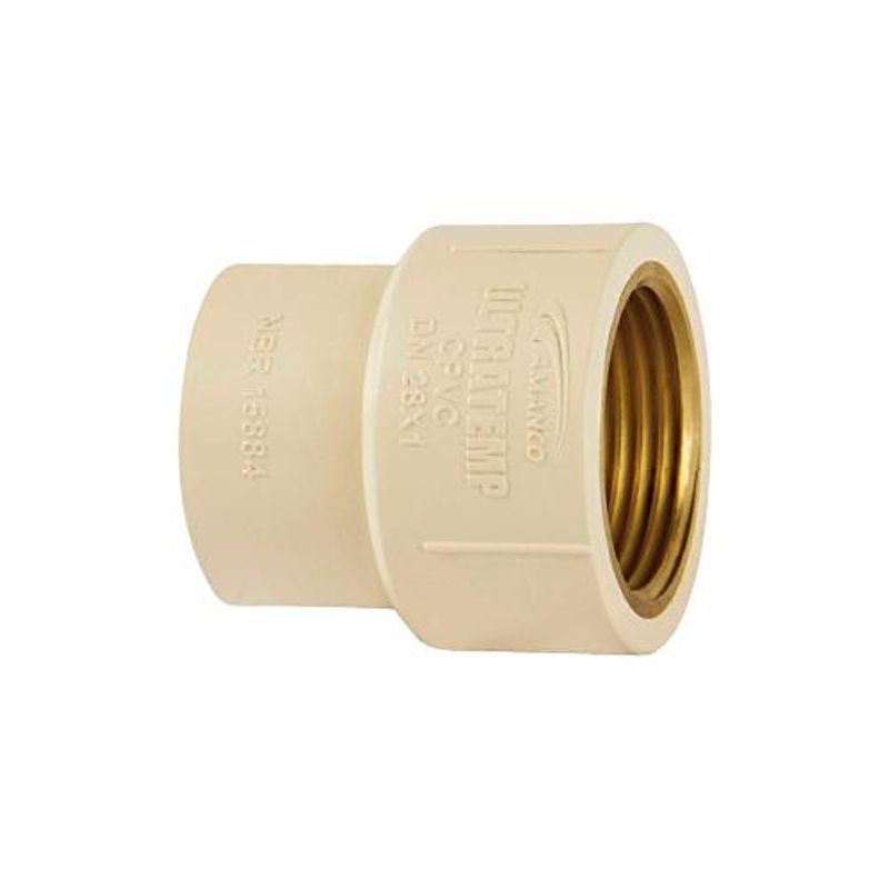 CPVC LUVA TRANSICAO 22MMX1/2