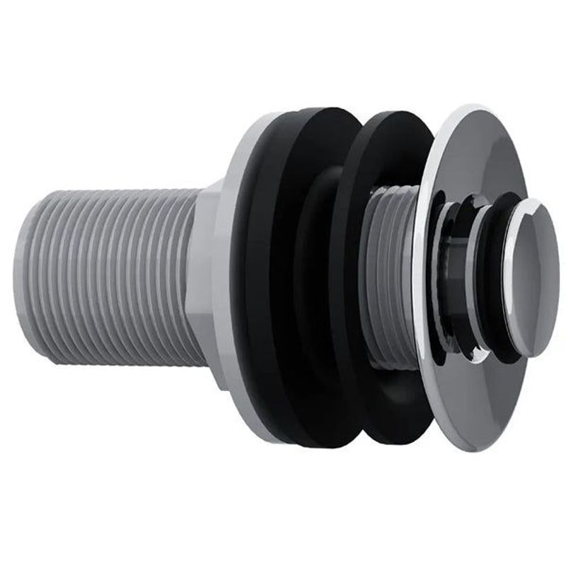 Blukit Válvula Click PP com Tampa Inox para Escoamento de Lavatório 56x78mm 7/8