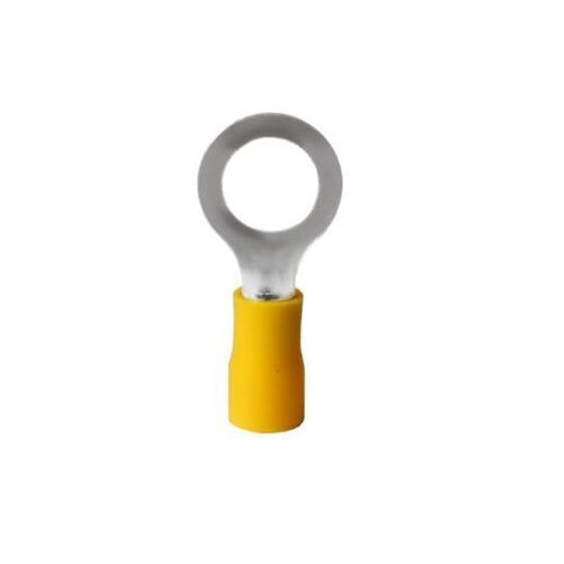 Terminal Anel Pré-Isolado Amarelo 4.0x6.0mm M6, 20 Peças